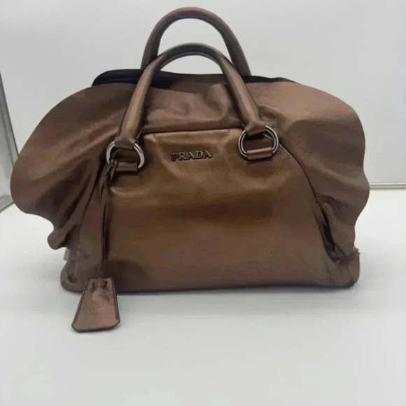 PRADA Rovere Mordore Nappa Leather Bauletto - Picture 13 of 16